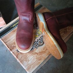 Work Boots  Steel Toe Side 8.5 Men New $100