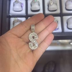 Gold Initial S With Diamonds