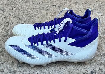 Adidas Adizero Football Cleats White Blue