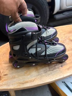 Black and Purple Inline Roller Skates
