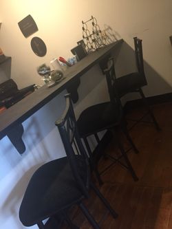 Iron Counter Height Barstools (3)