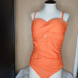Bright Orange Eomenie Bathing Suit