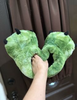 Boy youth dinosaur slippers