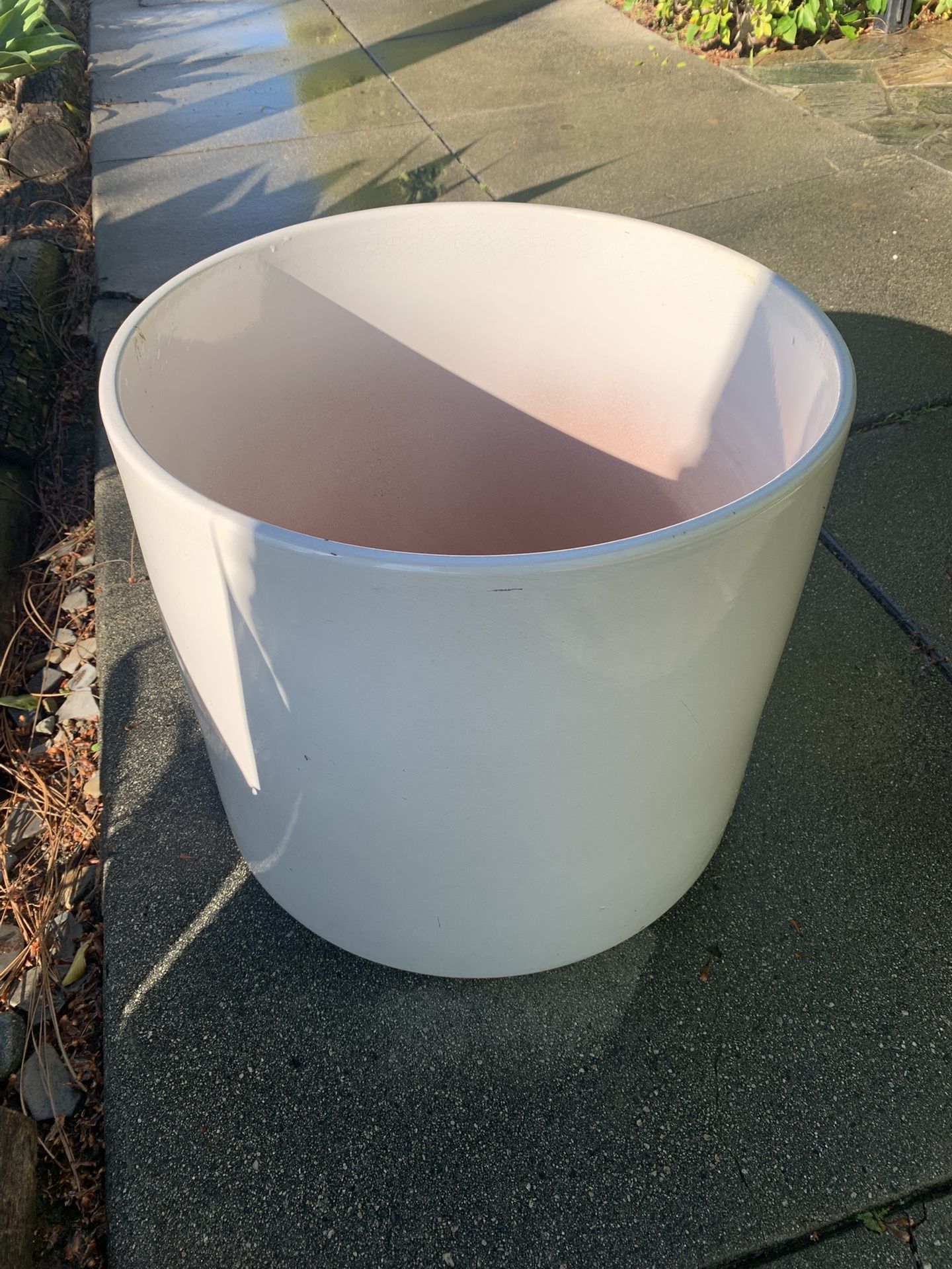 Ceramic White Plant Pot