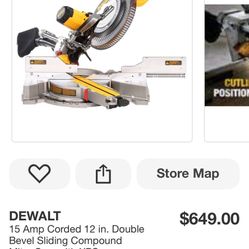 Dewalt 12 Inch Sliding Compound Miter Saw 