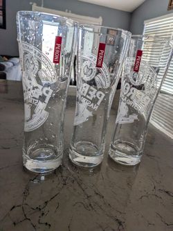 Peroni Nastro Azzurro Beer Glasses Set of 3