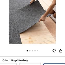 Mohawk Home 24" x 24" Indoor/Outdoor 0.25" Pile Height, Peel and Stick Carpet Tile, Grey Polyester, (15 Tiles) (60 sqft/Box)