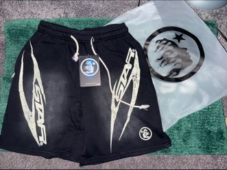 Brand New Black Hellstar Shorts, Never Worn Before, Size Medium Mens,working nfc