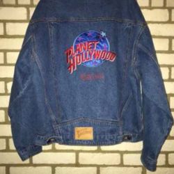 Vintage Planet Hollywood Denim Jeans Jacket