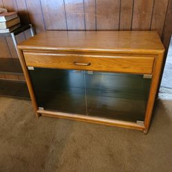 TV Stand  Glass Does l Doors And A Storage drawer