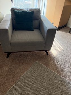 Gray chair.
