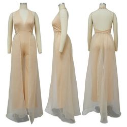 Fashion Sexy Jumpsuit With Skirt New Size S, M, L, XL, XXL Available Strech Material. 