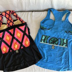 Pack of 2 Moxie Womens Cycling Jersey Tanks - Size Medium