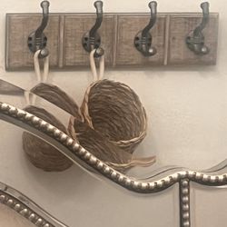 Rustic farm House style Wall plague With Hooks 