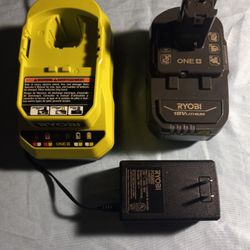 Ryobi 18v Lithium Battery With Charger