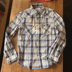 Kirra Mens Plaid snap Button Down Shirt