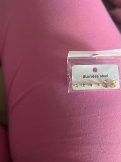 Stainless Steel Stud Earrings Set