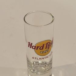 Hard Rock Cafe Atlantic City Shot Glass Red letters. Perfect shape, 
display item.
Please see my newly added collection of Hard Rock Cafe shot glasses