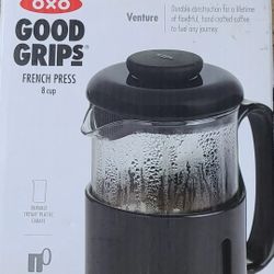 OXO Brew Venture French Press Coffee Maker 8 Cup - New