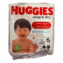 Huggies Size 6 Snug & Dry Diapers 19 Count Pack