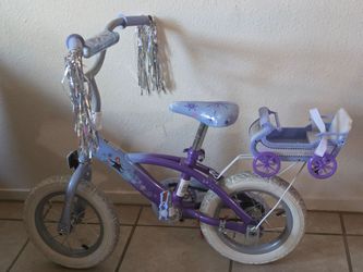 Huffy 12" Disney Frozen Kids' Bike, Fits Riders 37”-42”, Purple, Youth, Girl's
