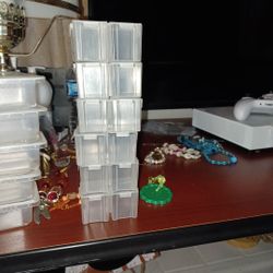 Storage Container Dust-Proof Multipurpose Portable Earrings Rings Beads Storage Case Craft Supply  