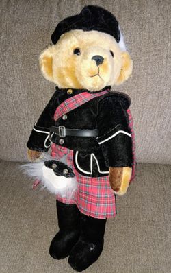 Merrythought Harrods Scottish Bear in Kilt Handmade in England 20” Plush