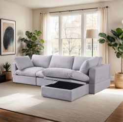 FREE DELIVERY New In Box 4 Piece Cloud Modular Sectional Sofa Couch Gray Grey