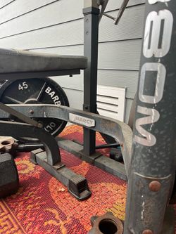 Free weight rack/bench