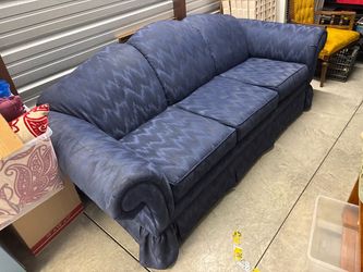 Deep blue couch / sofa 90” long x 35” deep