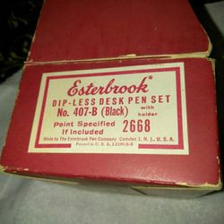 VINTAGE Esterbrook Black Desk Set