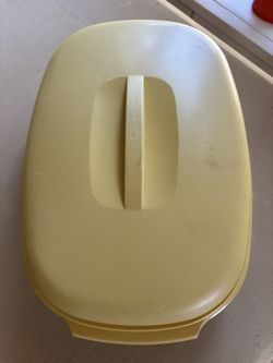 Vintage Tupperware Microwave Steamer Set 1273-7 Harvest Gold 4 Piece Set