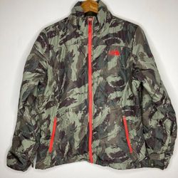 The North Face Women’s Large Camo with Red Zippers Light Puffer Jacket 
