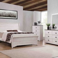 Queen Bedroom  Dresser Mirror One Nightstand   Free Local Delivery  Check Description