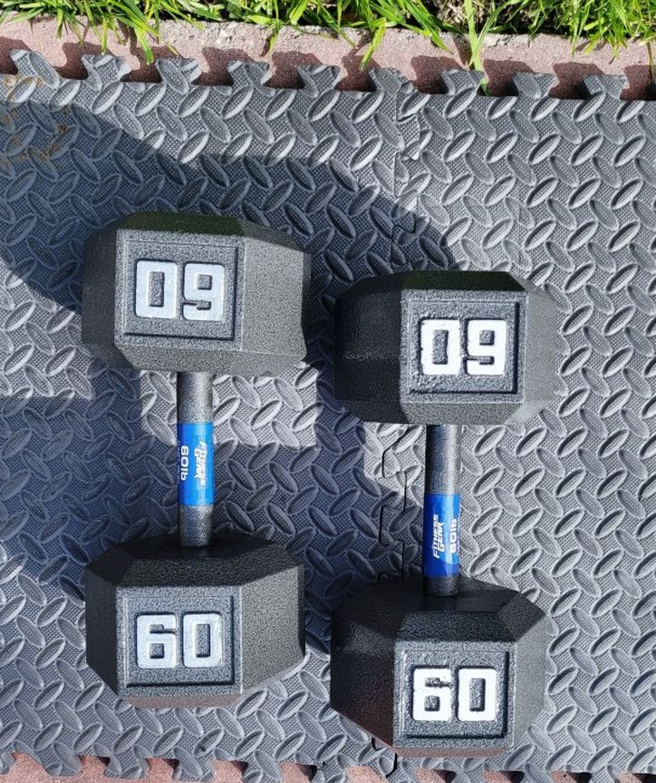 NEW 60lbs Hex Dumbbell weight set (120lbs total) ▪︎FREE DELIVERY ✅✅ ▪︎