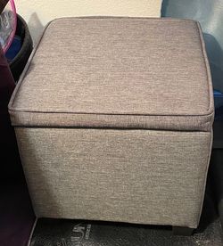GREY STORAGE ottoman $25 obo