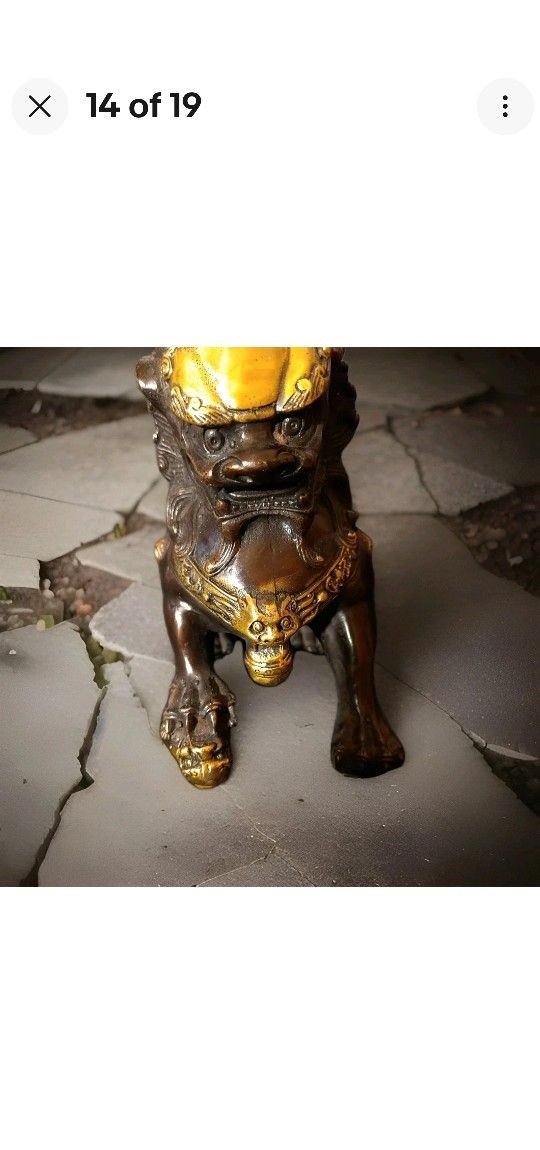 Chinese Guardian Lion, often referred to as a "Foo Dog" or "Fu Dog"