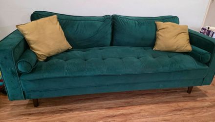 Green Wayfair couch