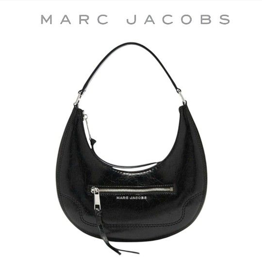 Marc Jacobs Black Leather Crescent Bag