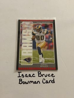 Isaac Bruce St. Louis Rams Hall of Fame WR Bowman Card.