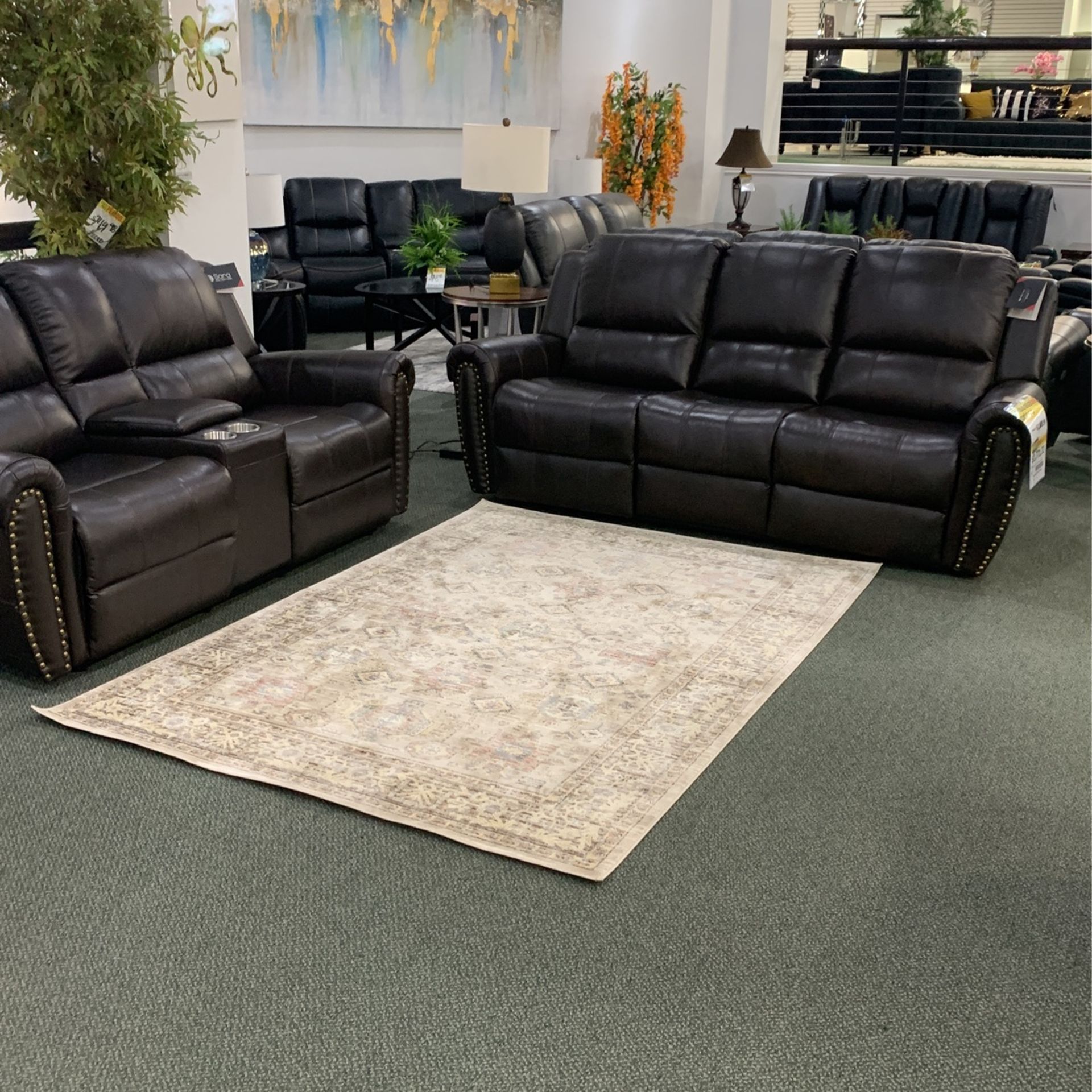Two piece sofa and love seat