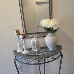 Table Entryway With Mirror