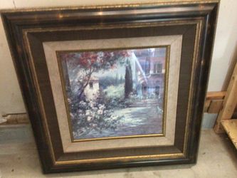 Large, beautifully framed and matted landscape picture