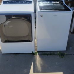 WHIRLPOOL HE WASHER ELECTRIC DRYER SET WORKS GREAT CAN DELIVER 