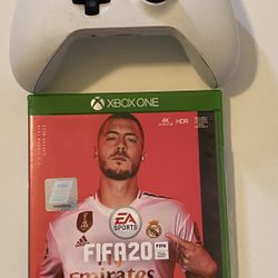 Xbox One Wireless Controller & FIFA 2020 Game