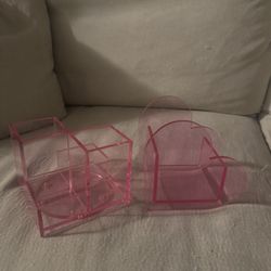 Pink Pencil/ Makeup Brush Holder