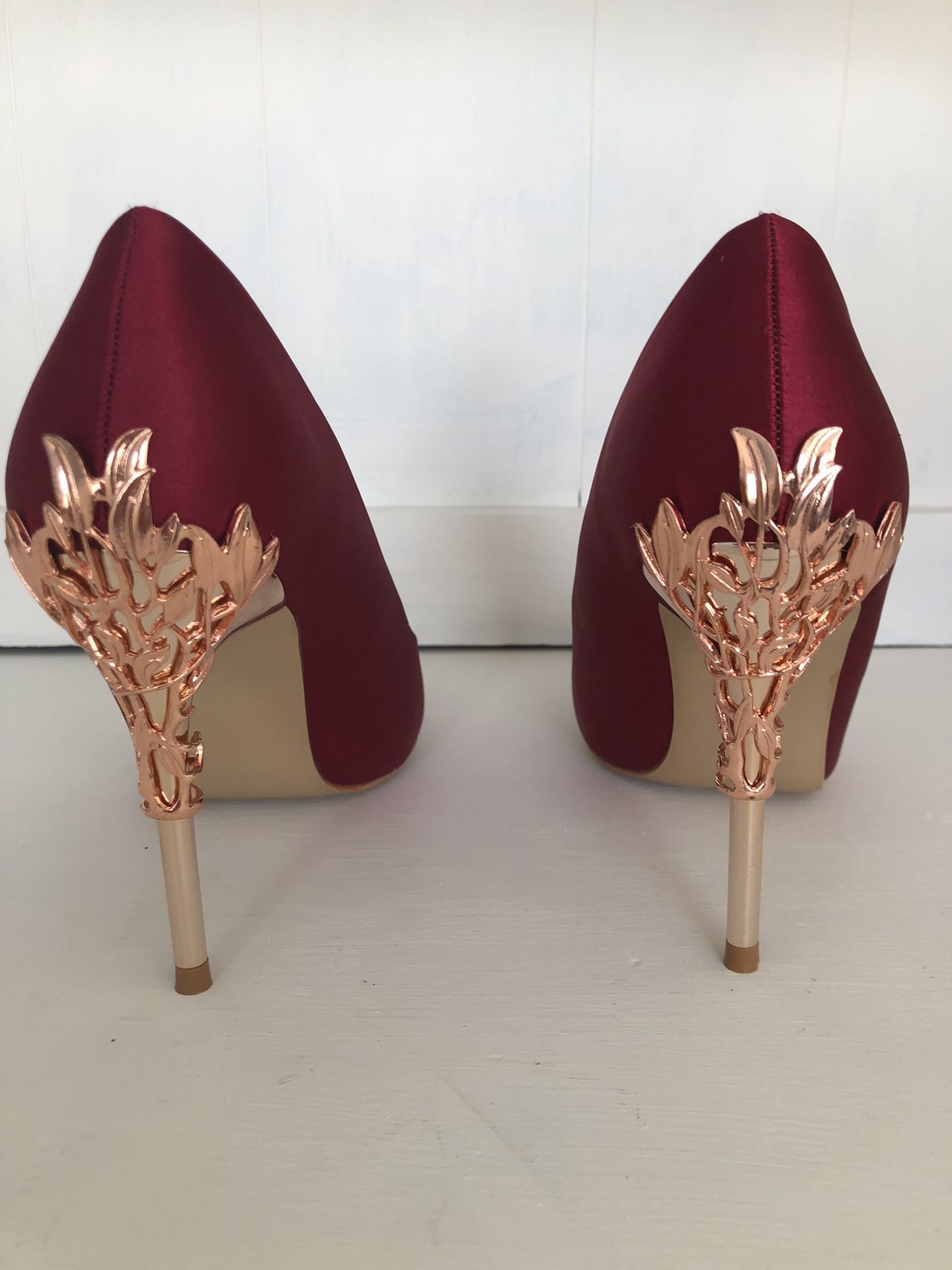 METAL CARVED THIN HEEL HIGH HEELS PUMPS SHOES