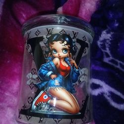 Betty Boop Glass Jar