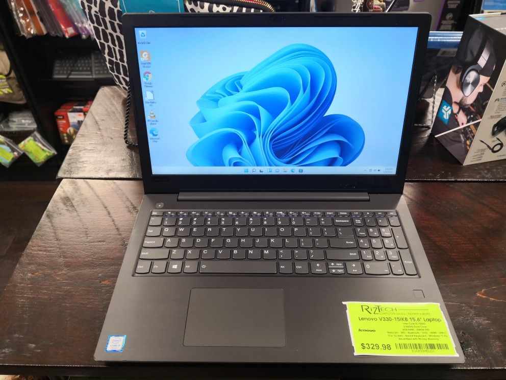 Lenovo V330-15IKB 15.6" Laptop - Intel Core i5-7200U, 8GB RAM, 256GB SSD, Windows 11 Pro