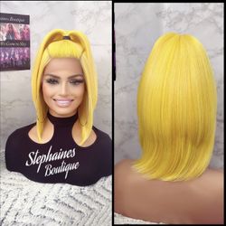 Human Hair Blended Lace Front Wig 